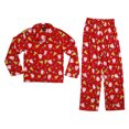 thumbnail image 1 of Just Love Girls Velour Pajama Coat Sets (Red - Tossed Holiday, 6X), 1 of 1
