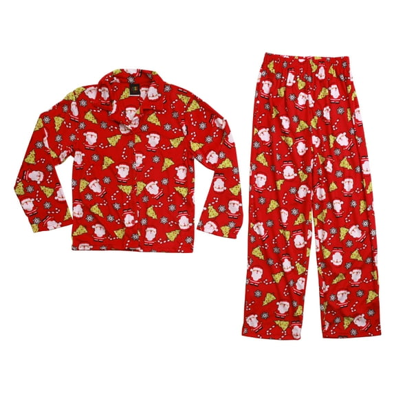 Just Love Girls Velour Pajama Coat Sets (Red - Tossed Holiday, 6X)