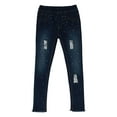 thumbnail image 1 of Just Love Girls Woven Denim Jegging (Dark Denim Patch Jegging, Girls 14), 1 of 2