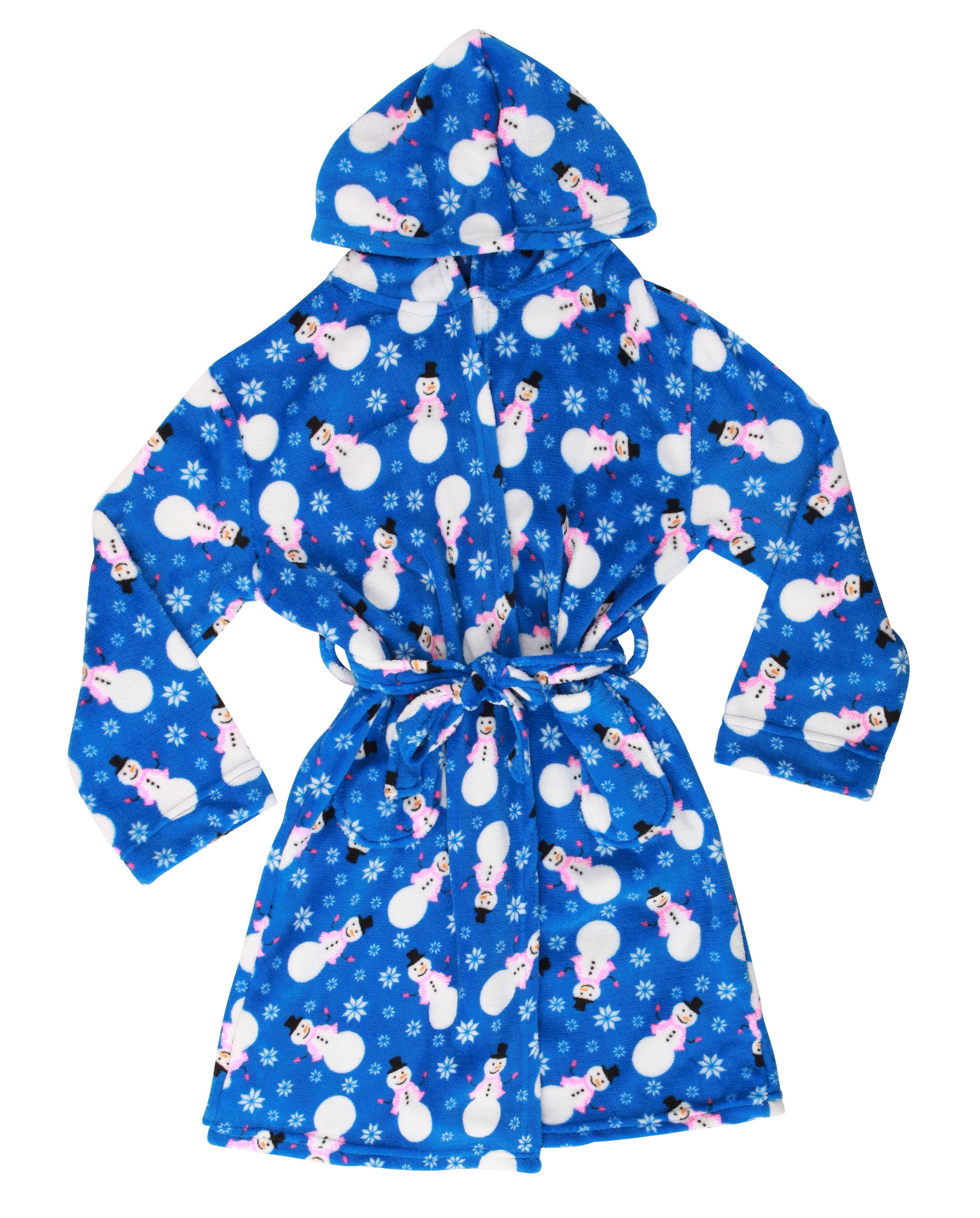 Hooded Plush Fleece Robe for Girls 75603-10127-6X