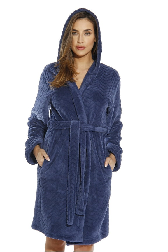 Women's Hooded Velour Robe – Soft Plush Lounge Robe with Animal Ears