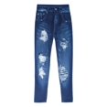 thumbnail image 1 of Just Love Jeggings for Girls Comfortable Seamless Printed Leggings (Distressed Finish 2, 10-12 Years), 1 of 2