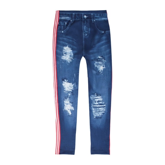 Just Love Jeggings for Girls Comfortable Seamless Printed Leggings (Distressed Finish, 5-6)