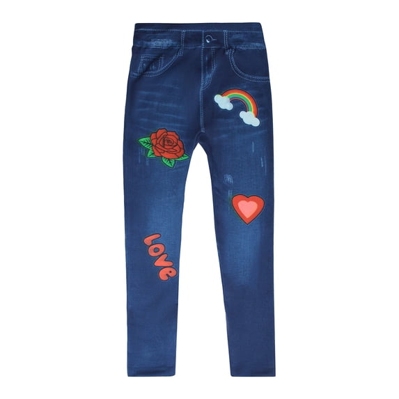 Just Love Jeggings for Girls Comfortable Seamless Printed Leggings