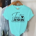 thumbnail image 1 of Just Love Jesus Print Women T-Shirts Christian Jesus Letter Shirt Harajuku Graphic Tops Female Summer Religious Christian Tshirt, 1 of 7