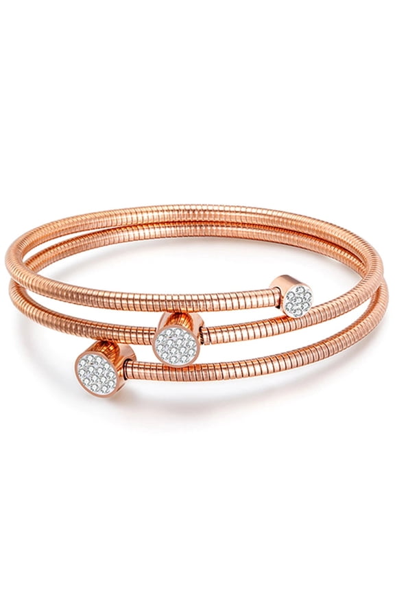 Stainless Steel Cable Wire Wrap Style Stacking Bangle Bracelet