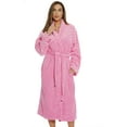 thumbnail image 1 of Just Love Women's Ultra-Soft Velour Bath Robe with Tie Belt (Rose, Small), 1 of 3
