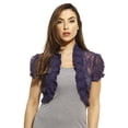 thumbnail image 1 of Just Love Lace Shrug Shrugs Women Cardigan (Navy with Lace, Small), 1 of 2