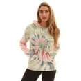 thumbnail image 1 of Just Love Loop Terry Hoodie for Women 6920-10195-RED-2X (3X, Tie Dye Aqua Pink and Grey Swirl), 1 of 1