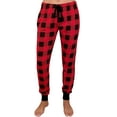 thumbnail image 1 of Just Love Loop Terry Tie Dye Jogger Pants for Women (Terry Fabric Red Black Buffalo Plaid, 3X), 1 of 3