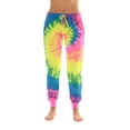 thumbnail image 1 of Just Love Loop Terry Tie Dye Jogger Pants for Women (Tie Dye Neon Pink Lime and Blue, 1X), 1 of 2