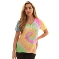 thumbnail image 1 of Just Love Loop Terry Tie Dye T-shirt for Women (Tie Dye Pastel Swirl, Large), 1 of 3