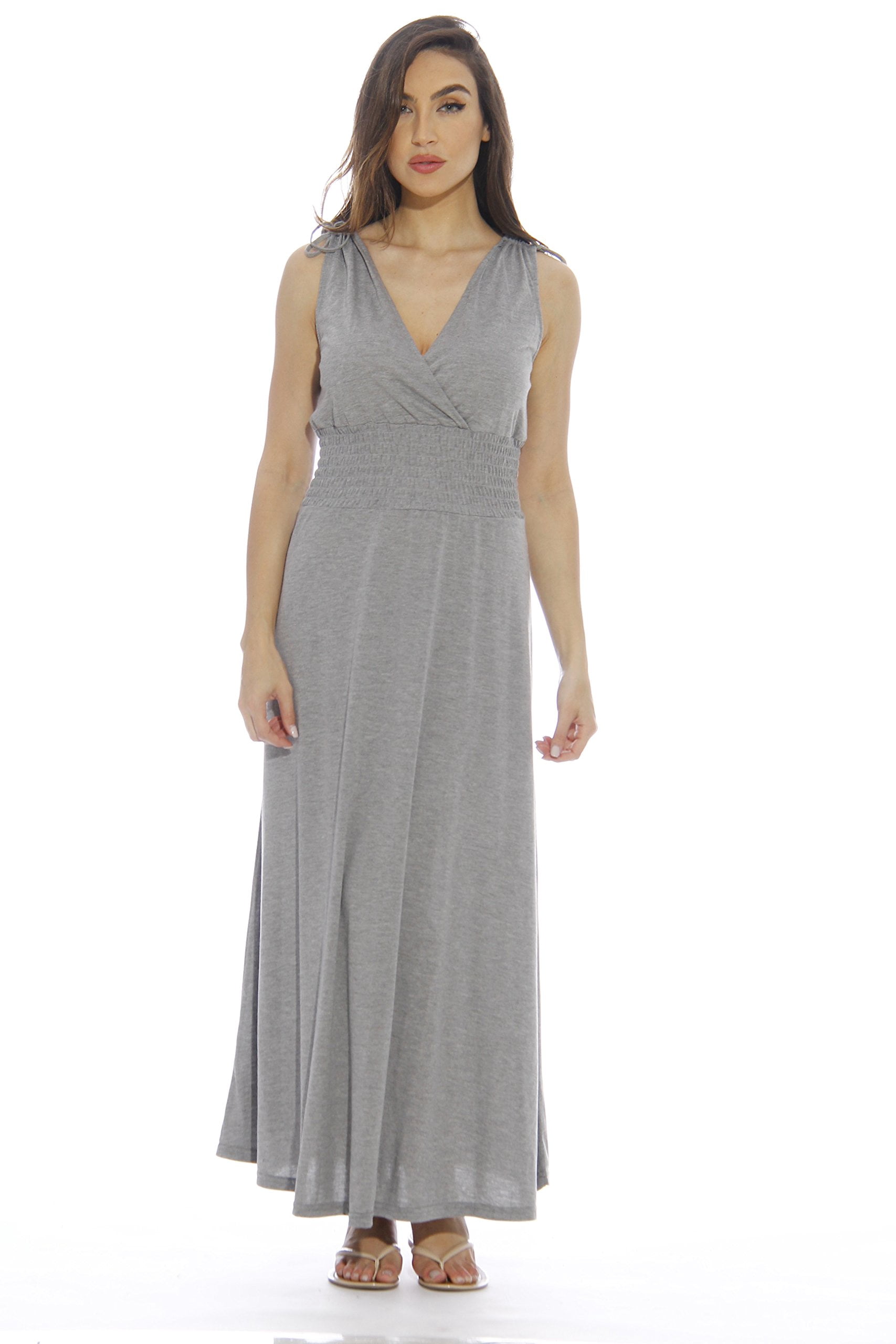 just love maxi dresses Just Love Maxi Dress / Summer Dresses (Heathered Green / Oatmeal, X-Large)