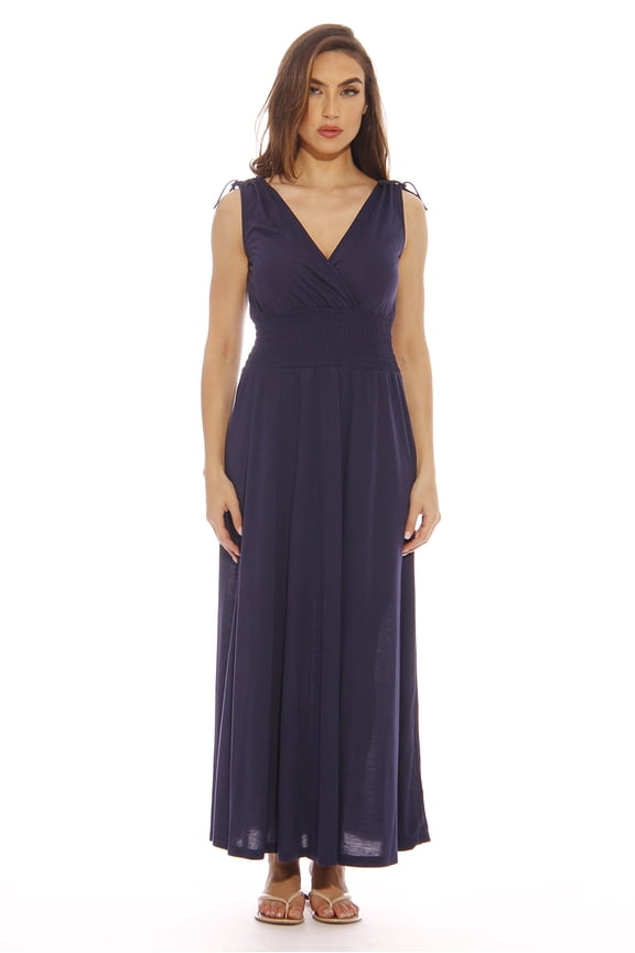 Maxi Dress / Summer Dresses for Women (Small, Navy)