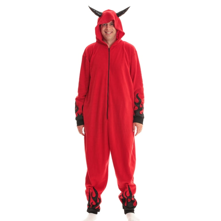 Just Love Men s Adult Onesie Mens Pajamas 6939 XL Small Devil Mens