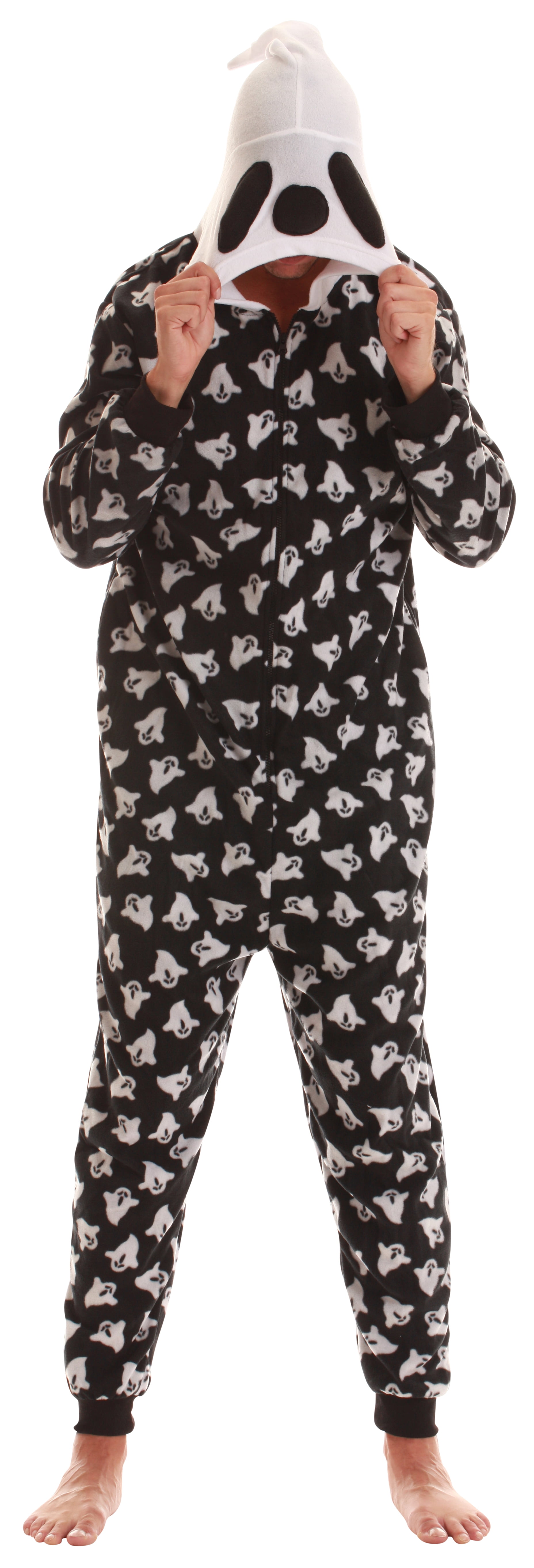 Just Love Men s Adult Onesie Mens Pajamas Ghost Mens Small
