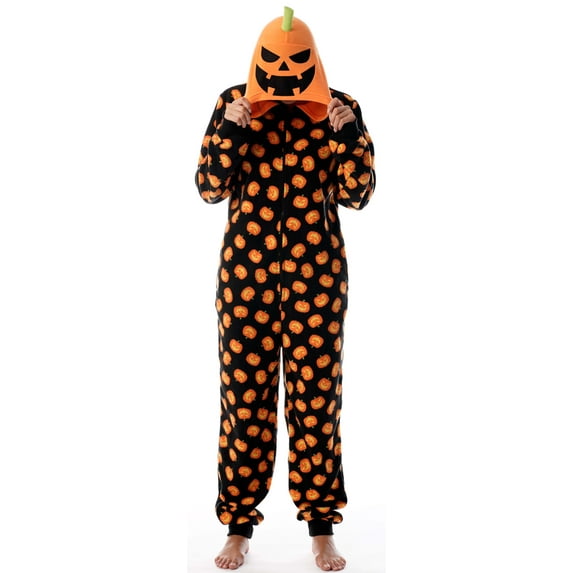Just Love Men's Adult Onesie Mens Pajamas (Pumpkin Mens, Medium)