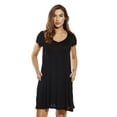 thumbnail image 1 of Just Love Modal Trapeze Dress / Dresses for Women (Black, Medium), 1 of 2
