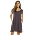 thumbnail image 1 of Just Love Modal Trapeze Dress / Dresses for Women (Charcoal, Small), 1 of 2