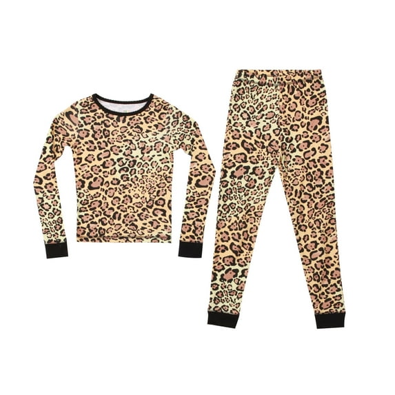 Just Love Mommy and Me Pajamas Set (Leopard, Girls 4)