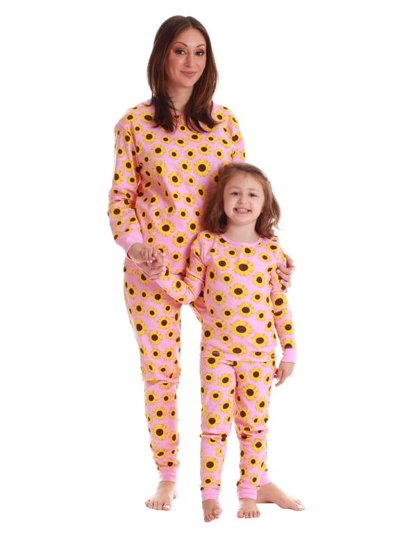 Mommy and Me Pajamas Set (Sunflower, Womens Small)