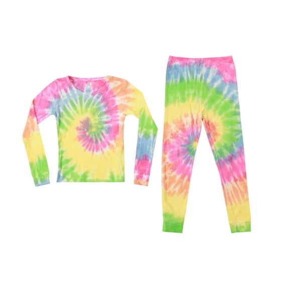 Just Love Mommy & Me Pajama Set  Matching, Cozy Sleepwear for Mother and Child (Tie Dye Pastel Bright, 3T, Big Girls)