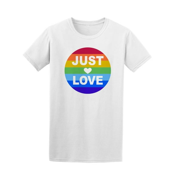 Just Love On A Rainbow T-Shirt Men -Image by Shutterstock, Male Large