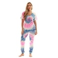 thumbnail image 1 of Just Love Pajama Jogger Pant Set Sleepwear Pjs - Buffalo Plaid and Tie Dye (Tie Dye Swirl, Small), 1 of 3