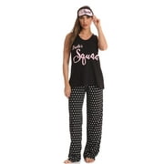 Just Love Womens Pant Set Soft, Relaxing Sleepwear Pajamas (Black - Bride's Squad, Large)