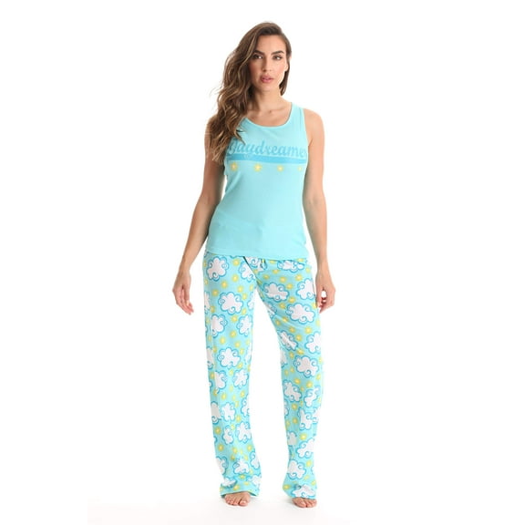 Just Love Womens Pant Set  Soft, Relaxing Sleepwear Pajamas (Blue - Daydreamer, Small)