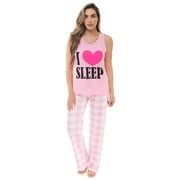 Just Love Pant Sets / Women Sleepwear / Womans Pajamas / Pjs (I Love Sleep - Pink, 3X)