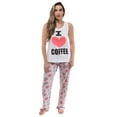 thumbnail image 1 of Just Love Pant Sets / Women Sleepwear / Womans Pajamas / Pjs (White - Love Coffee, X-Large), 1 of 3