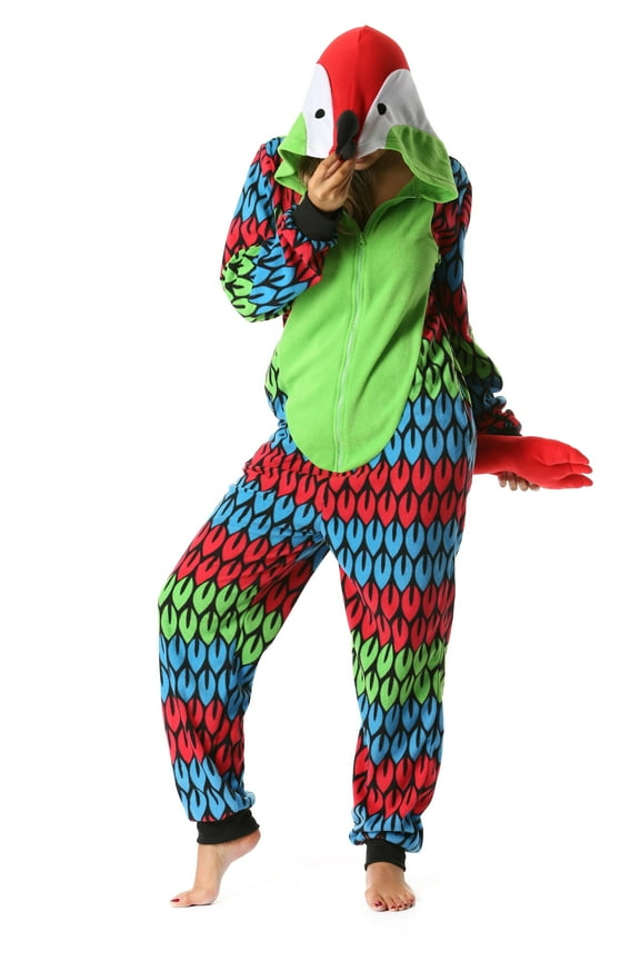 Parrot Microfleece Adult Bodysuit (Parrot, Small)