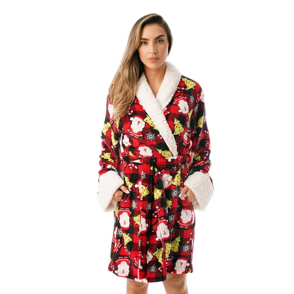 Just Love Plaid Bath Robe (Buffalo Plaid Christmas, 1X)
