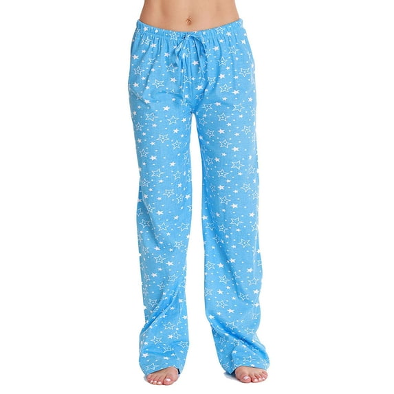 Just Love Plaid Women's Pajama Pants - Soft Sleepwear for Comfortable Nights (Blue - Stars, 2X)