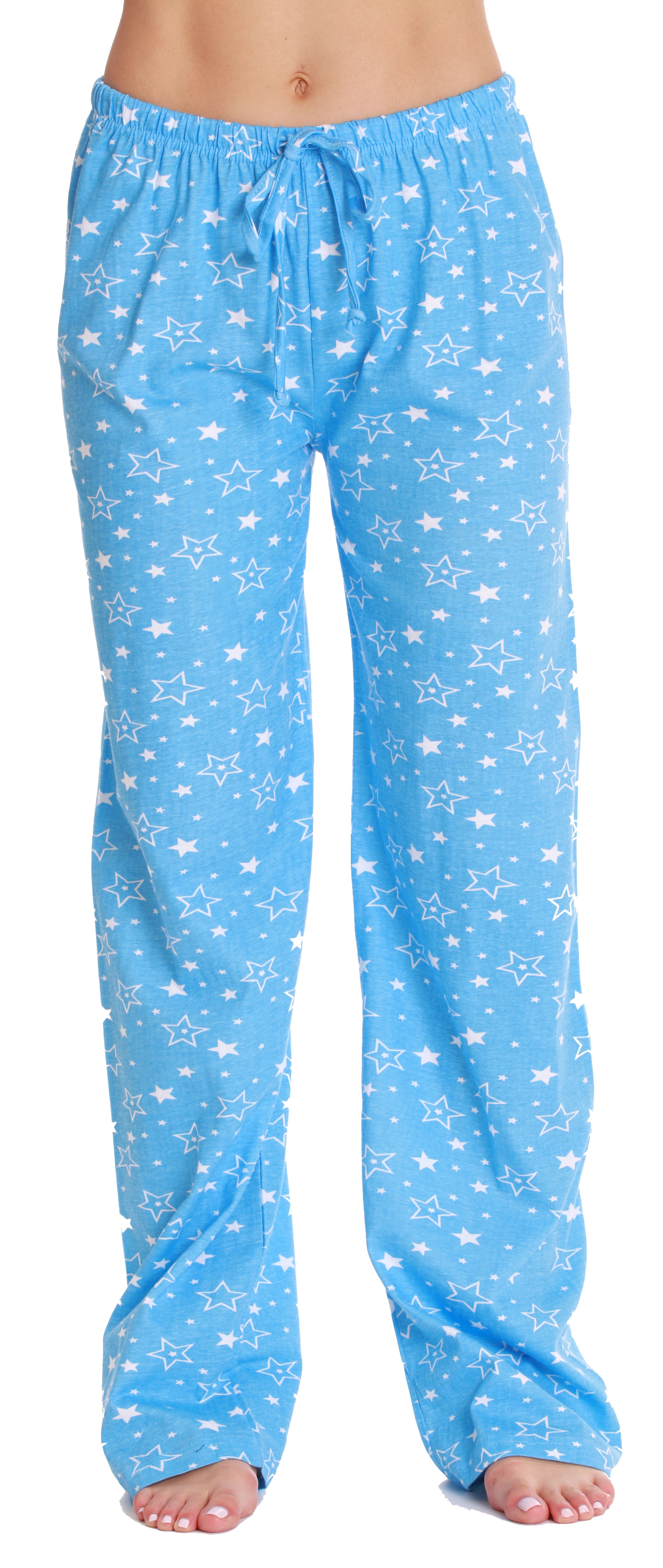 Just Love Plaid Women's Pajama Pants - Soft Sleepwear for Comfortable  Nights (Blue - Stars, Small) 