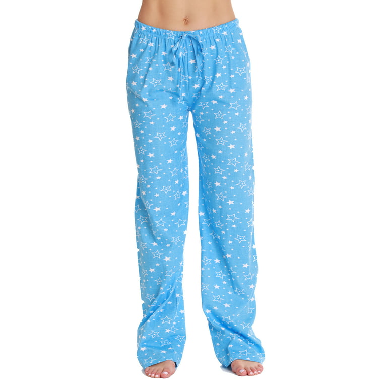 Just Love Plaid Women's Pajama Pants - Soft Sleepwear for Comfortable  Nights (Blue - Stars, Small)