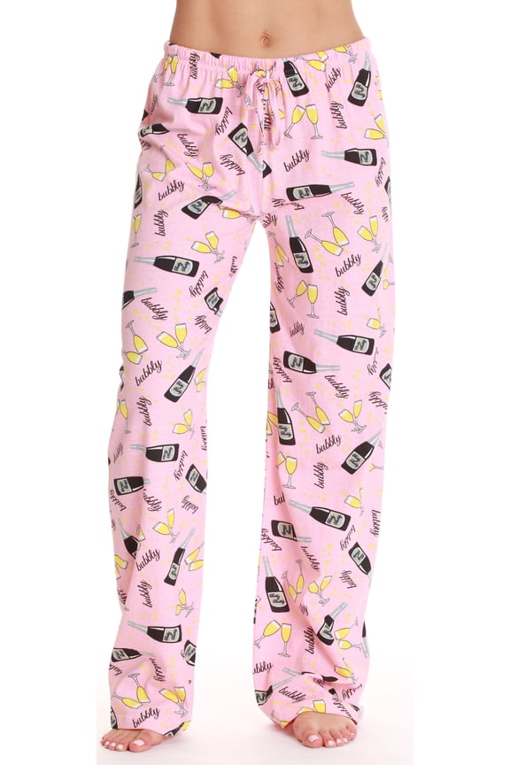 Plaid Women's Pajama Pants - Soft Sleepwear for Comfortable Nights (Coral - Champagne, Large)
