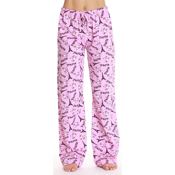 Just Love Plaid Women's Pajama Pants - Soft Sleepwear for Comfortable Nights (Pink - Paris Poodle, 1X)