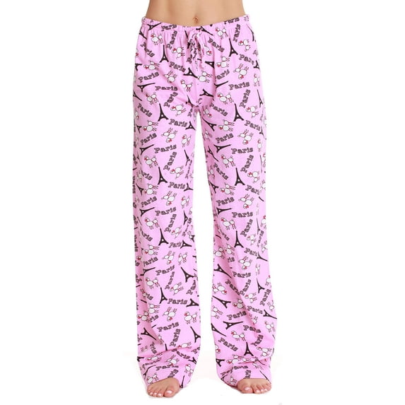 Just Love Plaid Women's Pajama Pants - Soft Sleepwear for Comfortable Nights (Pink - Paris Poodle, 2X)