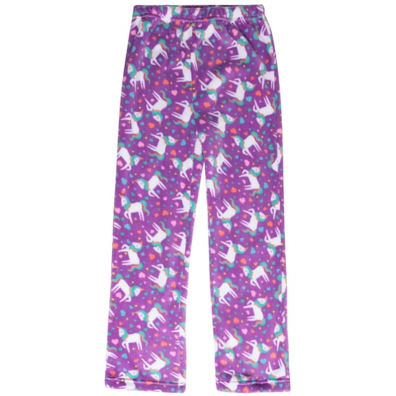 Just Love Plush Pajama Pants for Girls - Fleece PJs 45500-10118-NEW-5-6 (Unicorn Love, Girls 5-6)