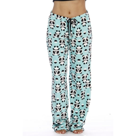 Just Love Plush Pajama Pants for Women - Petite to Plus Size Sleepwear (Panda Jam, 1X)