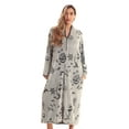 thumbnail image 1 of Just Love Plush Zipper Lounger Robe 6794 (1X, Black), 1 of 3