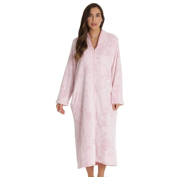 Just Love Plush Zipper Lounger Robe 6794 (2X, Pink)