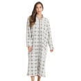 thumbnail image 1 of Just Love Plush Zipper Lounger Robe 6811-10445-MNT-1X (Small, Grey Plaid), 1 of 3
