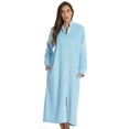 thumbnail image 1 of Just Love Plush Zipper Lounger Robe (Blue, X-Large), 1 of 3