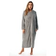 thumbnail image 1 of Just Love Plush Zipper Lounger Robe (Grey, 3X), 1 of 3