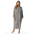 thumbnail image 1 of Just Love Plush Zipper Lounger Robe (Grey, X-Large), 1 of 3