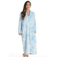 thumbnail image 1 of Just Love Plush Zipper Lounger Robe - Solid Color Bathrobe for Women with Comfortable Zipper Closure (Light Blue, 2X), 1 of 3