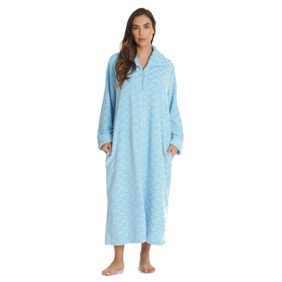 Just Love Plush Zipper Lounger Robe for Women